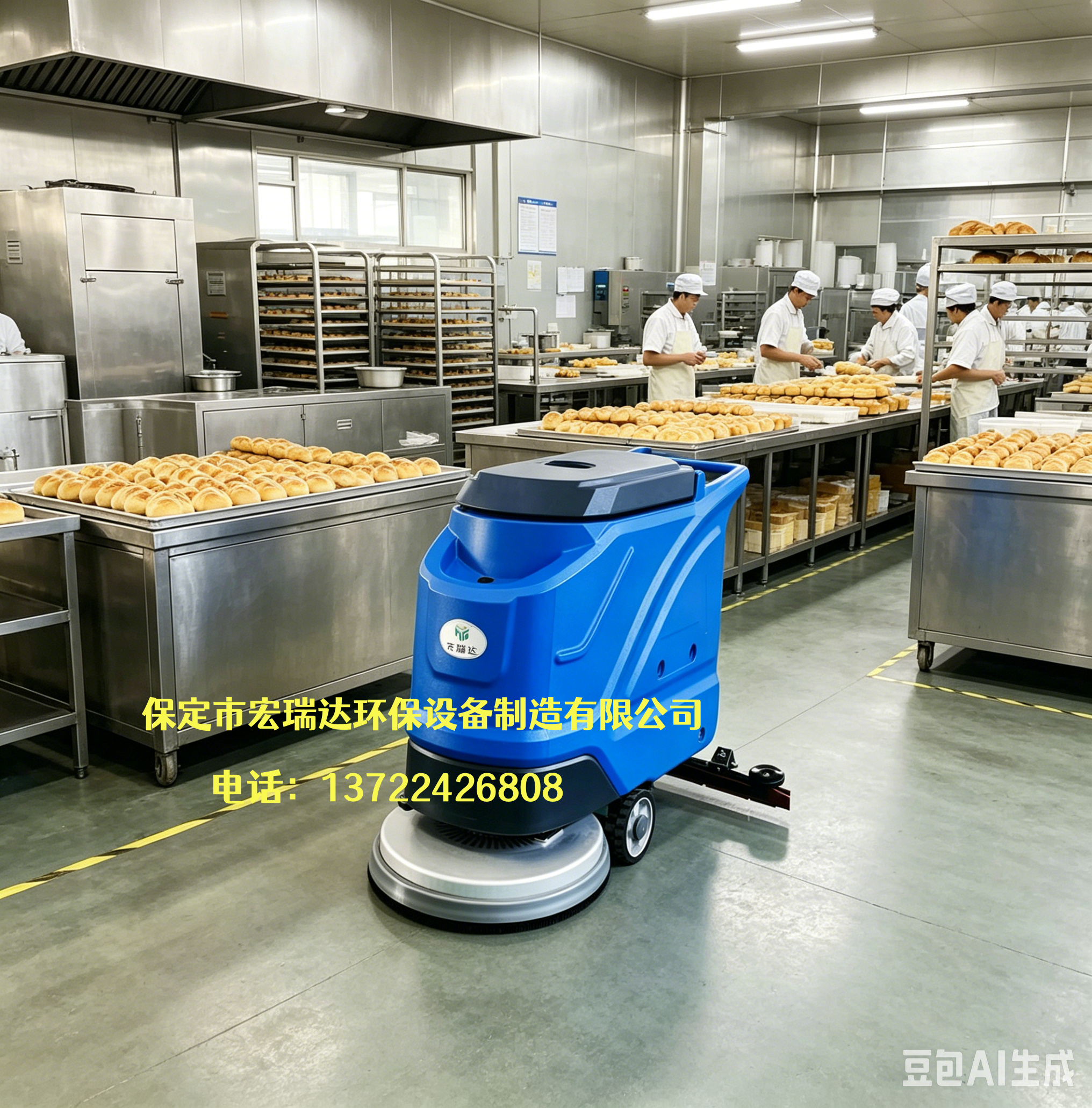宏瑞達(dá)工業(yè)自走式電動洗地機(jī)助力山西平遙食品加工企業(yè)清潔升級